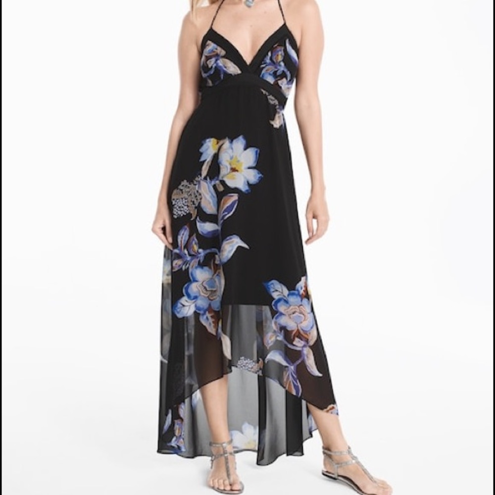 White House Black Market Flowy Halter Dress